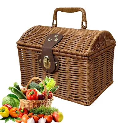 Produktbild von Vintage-Picknickkorb mit Tragegriff