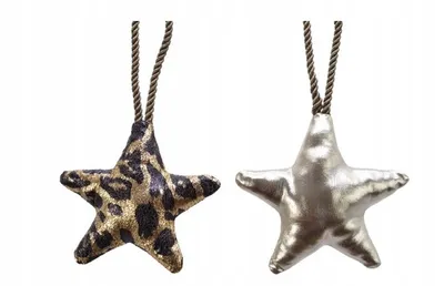 Imagen del producto de Adorno navideño para el árbol de Navidad, forma de estrella, color plateado, 13 cm