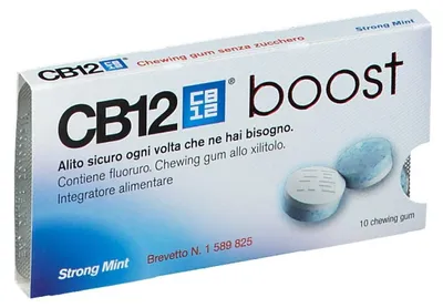 Imagen del producto de Cb12 Boost 10: Chicle con zinc y flúor. Nueva fórmula