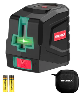Image de Laser de nivellement croisé HYCHIKA, vert, avec niveaux laser horizontaux et verticaux
