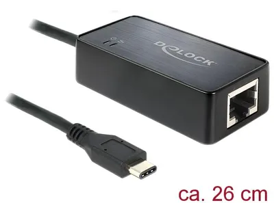 Produktbild von DeLOCK 62642, Kabelgebunden, USB, Ethernet, 1000 Mbit/s, Schwarz