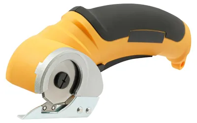 Produktbild von Elektrische Stoffschere - Kabelloser Kartonschneider - 4,2 V - Bürstenloser Motor - 2000 mAh - Schnittstärke 3 mm - Gelb/Schwarz