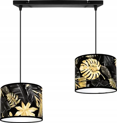 Produktbild von Deckenhängelampe, Lampenschirm, Goldene Blumen, Led