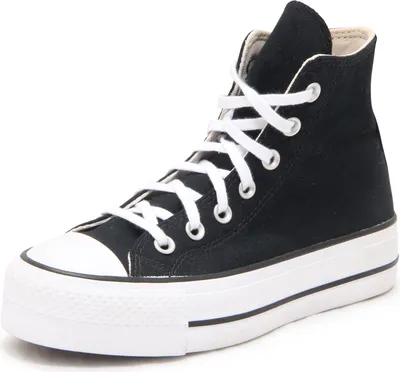 Produktbild von Converse Chuck Taylor All Star Lift Frauen hohe Spitze Schnürung lässig Le wand Turnschuhe Schwarz Weiß – undefined / Schwarz Weiß