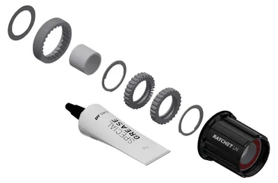 Image de Kit de conversion moyeu HR DT Swiss en aluminium, 3 Pawl in Ratchet LN, Shimano, 36 T, noir (1 kit)