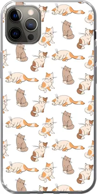 Produktbild von MuchoWow® Handyhülle Schutzhülle Hülle für Telefoonhoesje iPhone 13 Pro Max Muster - Katze - Kätzchen - Jungen - Mädchen - Kinder - Kinder Silikon Softcase Handy Hülle - Mobiltelefon
