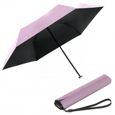 Zdjęcie produktu dla Knirps KNIRPS US.050 ROSE WITH BLACK - lekki damski składany parasol płaski