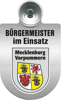 Produktbild von Einsatzschild Windschutzscheibe incl. Saugnapf - Bürgermeister im Einsatz - 309395 - incl. Regionen nach Wahl Color - Region Mecklenburg-Vorpommern