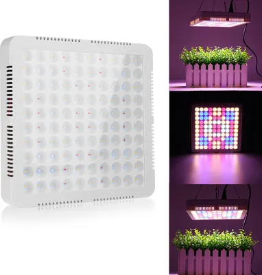 Productafbeelding van 100 LED kweeklamp, volledig spectrum, paneel voor binnenkweek, geschikt voor groenten, bloemen en planten - Amerikaanse stekker