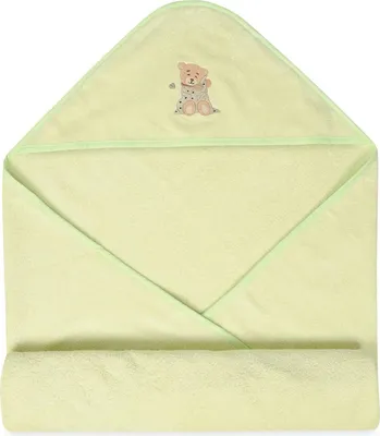 Obrázok produktu pre BabyMatex Detský župan 100x100 MAXI celadónová farba 52 s ozdobnou aplikáciou