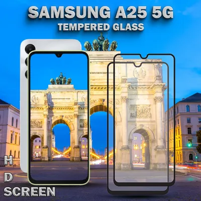Zdjęcie produktu dla 2-pak Samsung Galaxy A25 5G - Szkło hartowane 9H - Wysokiej jakości osłona ekranu 3D