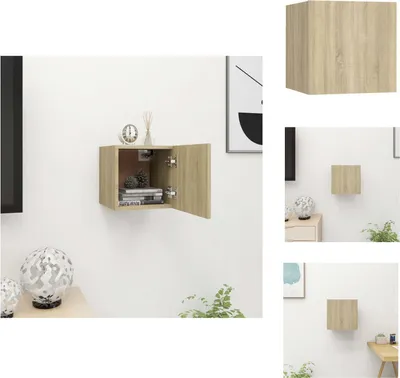 Immagine prodotto di vidaXL Mobile TV a parete rovere Sonoma 30,5x30x30 cm - Mobili TV
