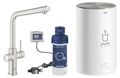 Zdjęcie produktu dla GROHE Red Duo, Standardowy, Stal, Uchwyt, Pojedyńczy, Typ L, Ceramika