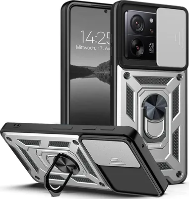 Produktbild von Armor Handyhülle für Xiaomi 13T / 13T Pro Kameraschutz Handy Panzer Case Cover Schutzhülle Outdoor Farbe: Silber