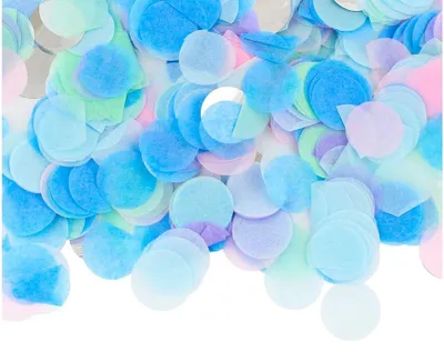Produktbild von Hellblaues Papier Konfetti im Pastell Mix Design, 15 g