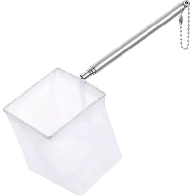 Produktbild von Fischkescher Aquarienkescher Aquariennetz - 6,5 x 6,5 cm - Ausziehbarer Griff - Nylon