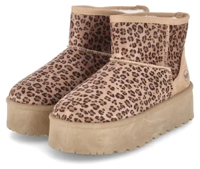 Imagen del producto de Botas de invierno para niña marca Dockers by Gerli, color marrón, material: textil, talla: 33