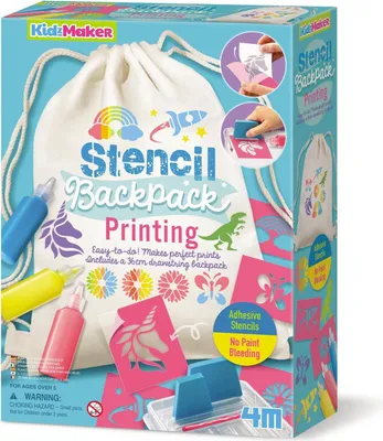 Immagine prodotto di Stampa con stencil per zaino fai da te 4M Kidzmaker