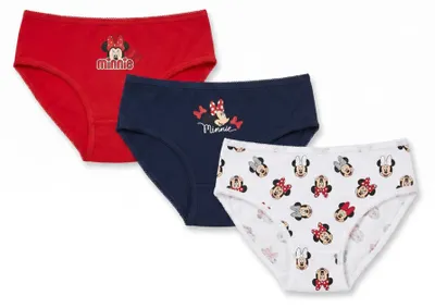 Produktbild von Disney Minnie Maus 3er Pack Slips Kinder Mädchen Unterwäsche Gr. 104-134 - Bunt, 116/122