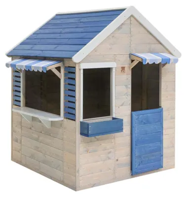 Produktbild von Wendi Toys Holz Spielhaus Delfin Natur 120x120x155 cm