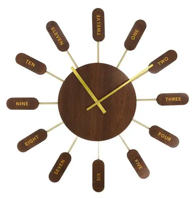 Image de Horloge en métal Ø 60 x 4 cm, marron