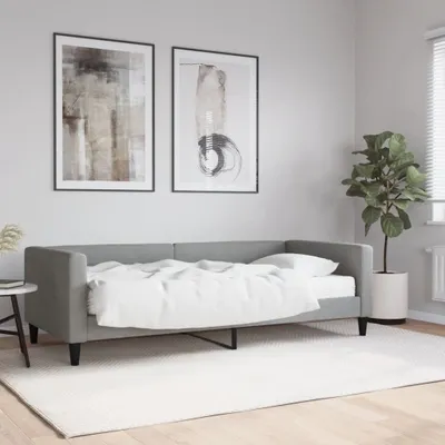 Immagine prodotto di Maison Exclusive - Divano letto con materasso grigio chiaro 90x200 cm in tessuto