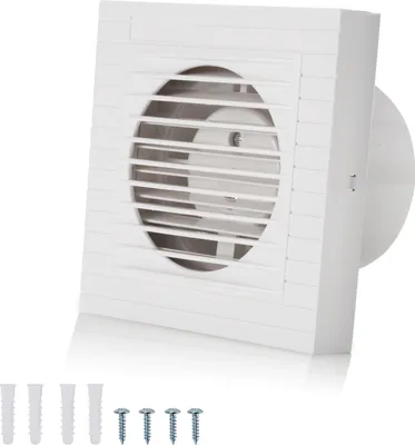 Produktbild von Peviasot Badlüfter Wandlüfter Mit Rückflussleitblech Ventilator Rohrlüfter 100mm
