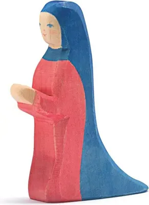Produktbild von Ostheimer Krippenfigur Maria II, handgefertigt aus Holz, 12,5 cm hoch
