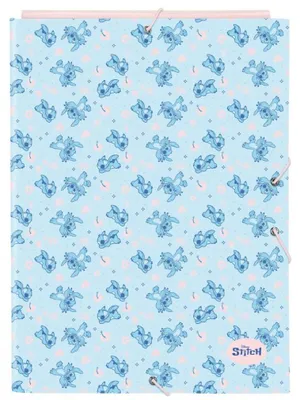 Zdjęcie produktu dla Segregator Lilo & Stitch Ohana Niebieski Jasnoróżowy A4 26 x 33,5 x 2,5 cm