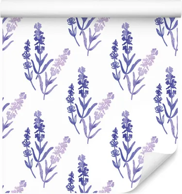 Zdjęcie produktu dla Tapeta Dekoracja Ścienna z modnym efektem 3D idealna do sypialni lawenda kwiaty przyroda design