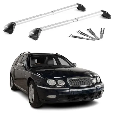 Image de Barres de toit pour Rover 75 Break 1998-2005 Aluminium Gris Argenté 2 pièces ABE, productTiles.product.images.aiGenerated