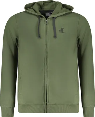 Produktbild von Grünes Herren-Sweatshirt mit Reißverschluss und Stickerei