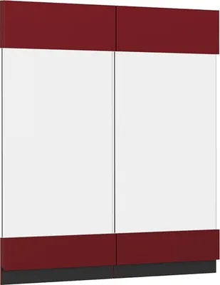 Produktbild von Küchenfront Vicco R-Line Rot 59.2 x 59 cm Möbelfront für den Hängeglasschrank, Model 39476