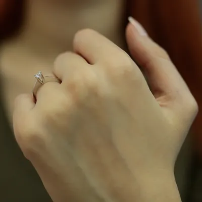 Produktbild von 0,19 Carat Solitär Diamantring 14 Karat Weißgold - 50 (15,90 mm)