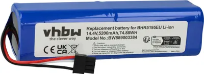 Produktbild von vhbw Akku kompatibel mit Dreame D10s Pro, RLL11GC, R2250, L10s Pro, L10 Prime, RLS6L, RLS6A Saugroboter (5200 mAh, 14,4 V, Li-Ion)