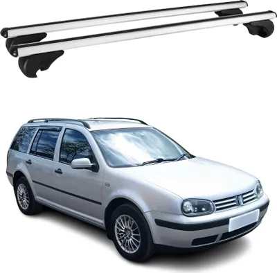 Image de Barres de toit Transversales pour VW Golf Variant 1999-2006 Aluminium Argent