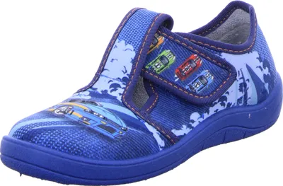 Obrázek produktu pro Fischer Markenschuh Jungen Hausschuhe Tim 22853-28, 22853-29, 22853-30, 22853-31, 22853-32, 22853-33, 22853-34, 22853-35, 22853-36 FIM-541640 blau/bunt 35