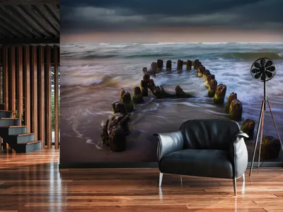 Produktbild von Vlies Fototapete Meer 400x280 cm Tapeten Wandtapete XXL Strand Landschaft Natur Ozean c-B-10038-a-a