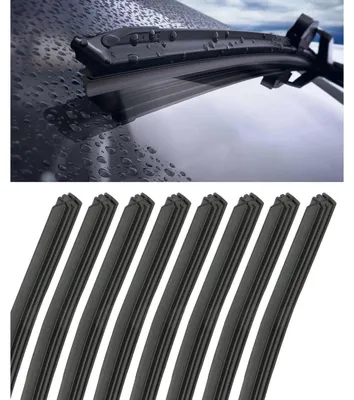 Image de Essuie-glaces en caoutchouc, 51 cm, lot de 8, pour voitures, camions et SUV