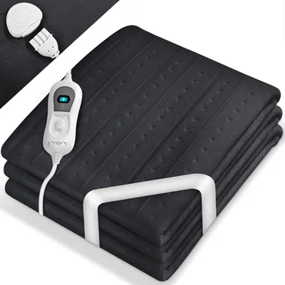 Produktbild von sinnlein Wärmeunterbett Anthrazit 150 x 80 cm - Ohne Muster elektrisch Heizdecke Abschaltautomatik Wärmedecke Wärmebett XXL