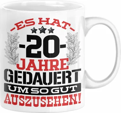 Produktbild von 20. Geburtstag Lustig Geschenk Männer Frauen Geschenkidee zum 20er Mann Frau Es Hat 20 Jahre Gedauert Um So Gut Auszusehen  (Weiß)