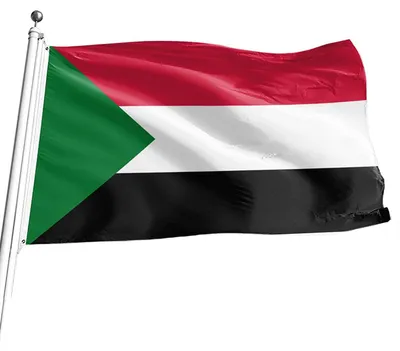 Image de Drapeau du Soudan – Drapeau du Soudan – 150/90 cm – Polyester – WK – CHPN