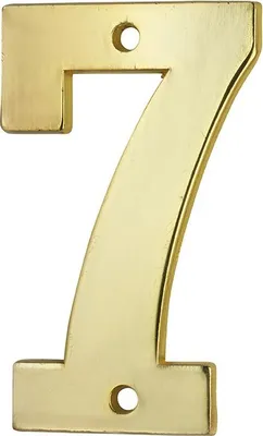 Image de Chiffre 7, laiton, à visser, H.51mm, doré - THIRARD