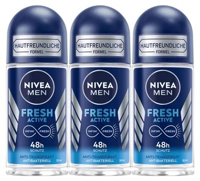 Zdjęcie produktu dla NIVEA Men Deo Roll On Aktive Protect Anti Transpirant 50ml 3er Pack