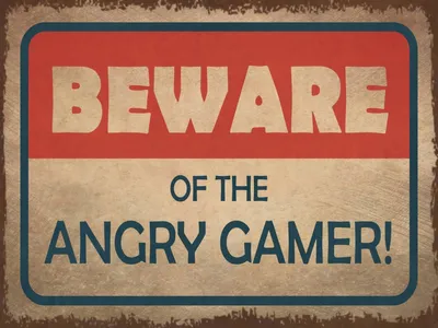 Produktbild von vianmo Holzschild 30x40 cm  of the angry gamer