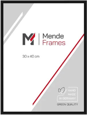 Produktbild von MendeFrames Kunststoff-Rahmen H245 Klassisch schwarz 15x21 cm Antireflexglas