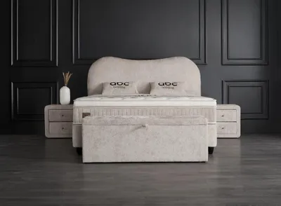 Produktbild von Boxspringbett Sofia 180 x 200 cm Komplettset Beige Voll-orthopädisches Komfortbett mit Bettkasten, Stauraum, inkl. Lieferung und Montage