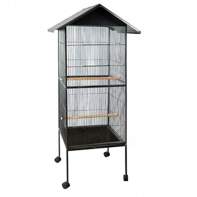 Produktbild von Exklusive Papageienvoliere und Vogelkäfig aus Metall für exotische Vögel