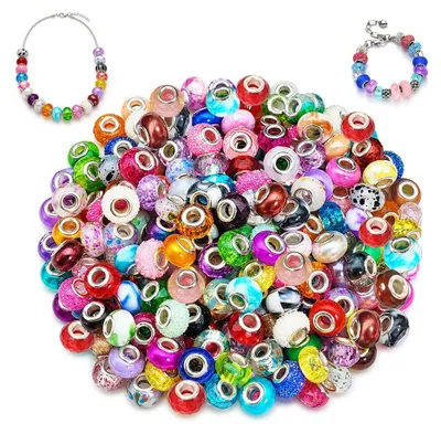 Immagine prodotto di Perline colorate per gioielli, 50 pezzi, ideali per braccialetti