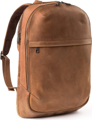 Image de Accezz Leather Laptop rugzak 16 inch - Cognac